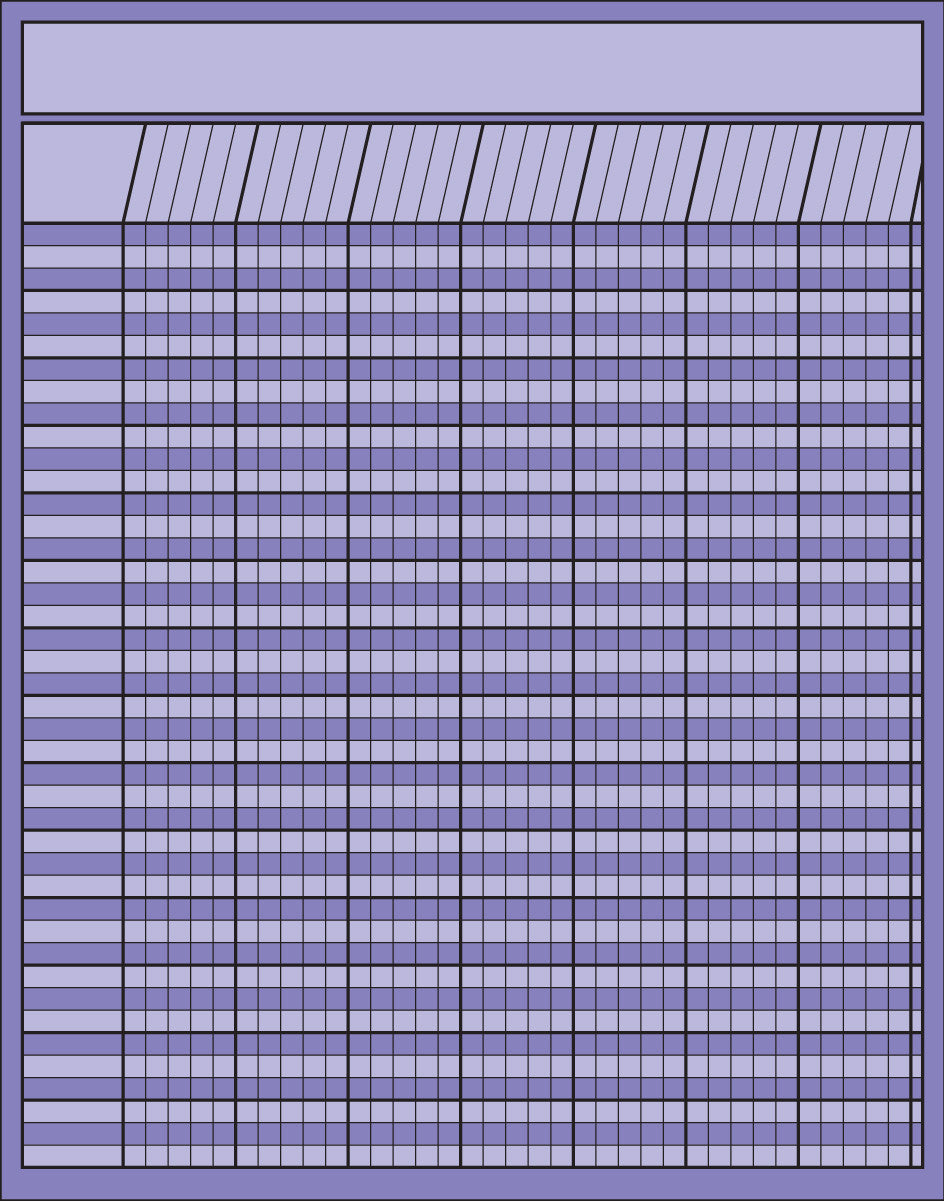 SHAPES ETC. Vertical Chart - Lavender-0