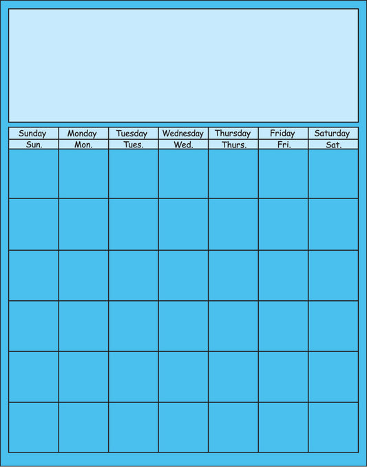 SHAPES ETC. Vertical Calendar - Blue-0