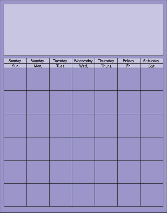 SHAPES ETC. Vertical Calendar - Lavender-0