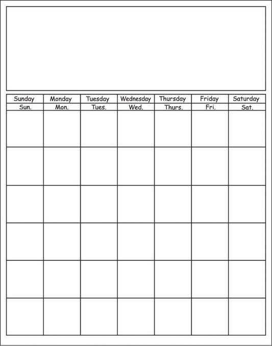 SHAPES ETC. Vertical Calendar - White-0