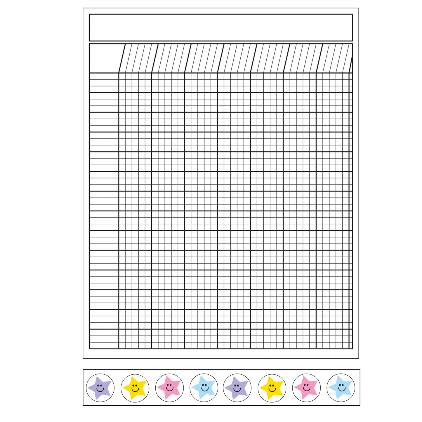 4 Piece Classroom Incentive Chart and Sticker Set - Vertical White-0