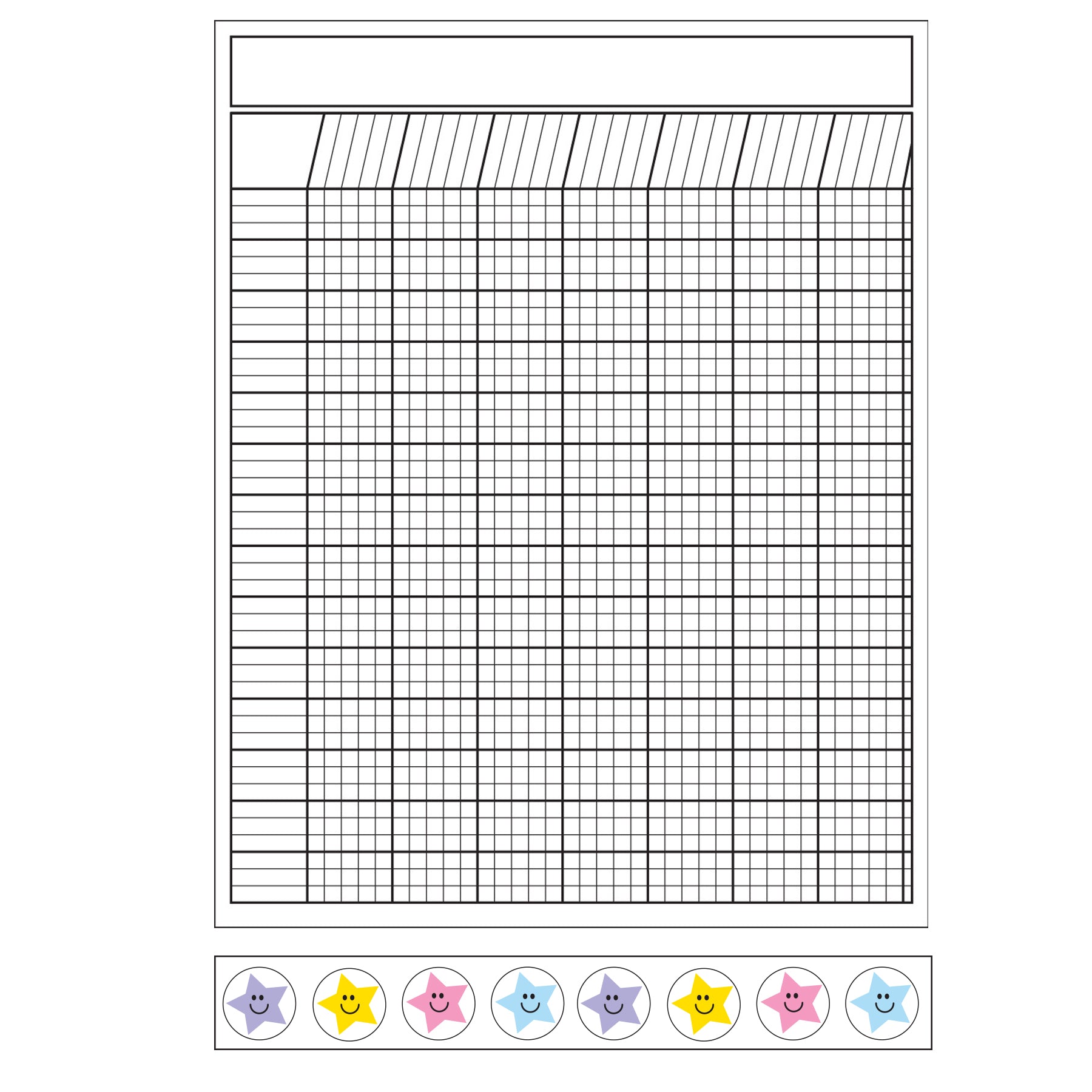 4 Piece Classroom Incentive Chart and Sticker Set - Vertical White-0