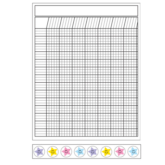 4 Piece Classroom Incentive Chart and Sticker Set - Vertical White-0