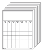SHAPES ETC. Vertical Calendar - Set of 12 White-0