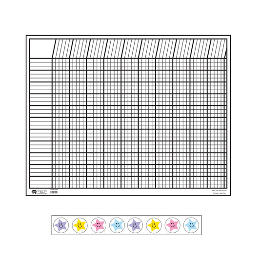 4 Piece Classroom Incentive Chart and Sticker Set - Horizontal White-0