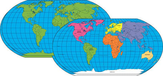 SHAPES ETC. World Practice Map Double Combo Pack- 8” x 16”-0