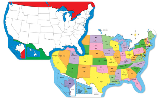 SHAPES ETC. U.S. Practice Map Combo Pack- 9” x 19”-0