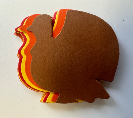 SHAPES ETC. Thanksgiving Turkey Small Assorted Color Cut-Outs - 3in-0