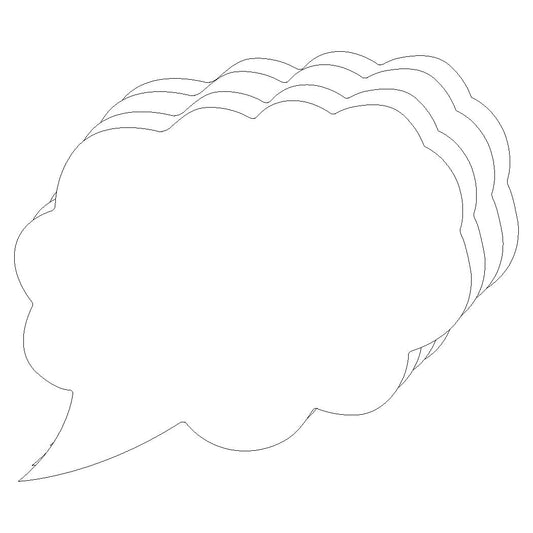 SHAPES ETC. Think Cloud Small Single Color Creative Cut-Outs- 3”-0