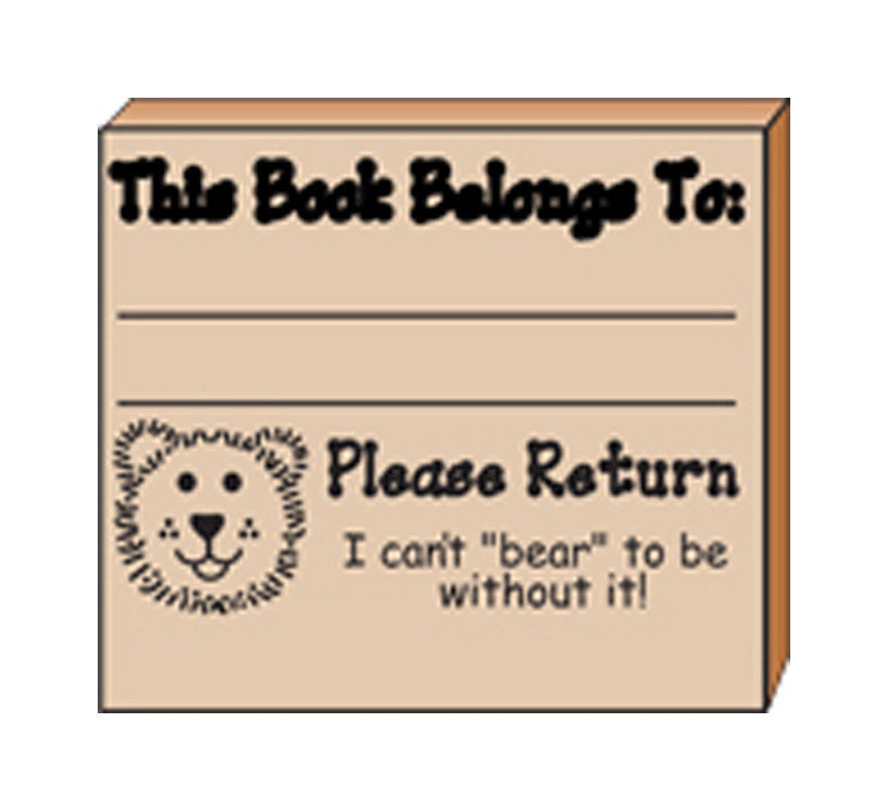 SHAPES ETC. Teacher's Stamp - Bear Book Belongs-2