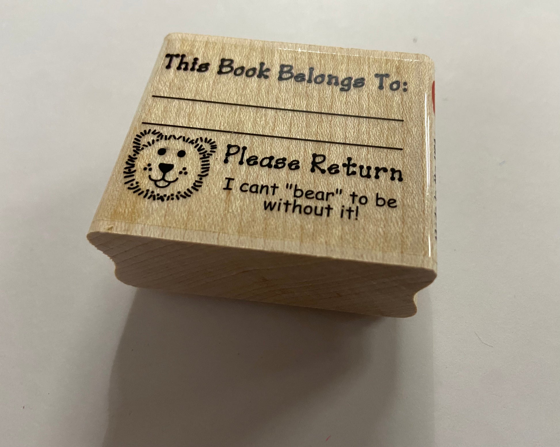 SHAPES ETC. Teacher's Stamp - Bear Book Belongs-1