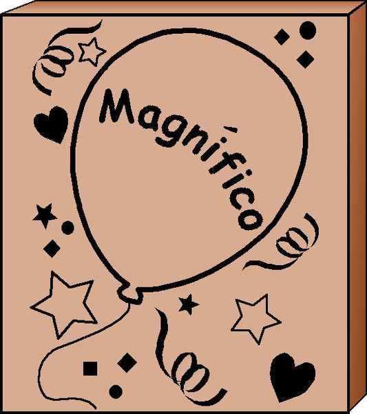 SHAPES ETC. Teacher's Stamp Spanish - Magnifico (Terrific)-0