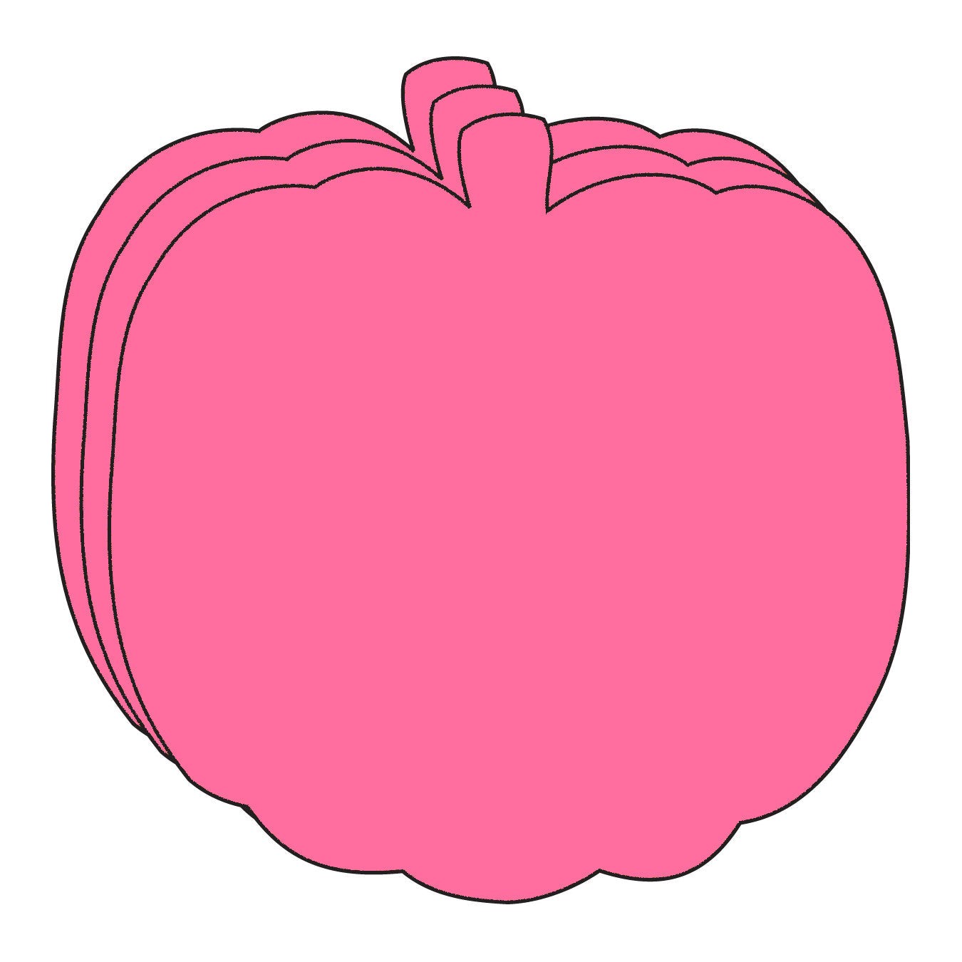 SHAPES ETC.  Large Single Color Cut-Out - Pretty in Pink-O-Ween Pumpkin-0