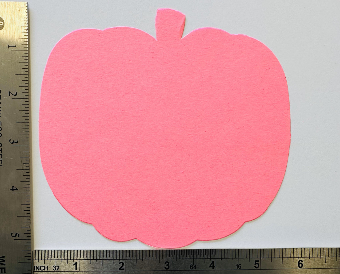 SHAPES ETC.  Large Single Color Cut-Out - Pretty in Pink-O-Ween Pumpkin-3