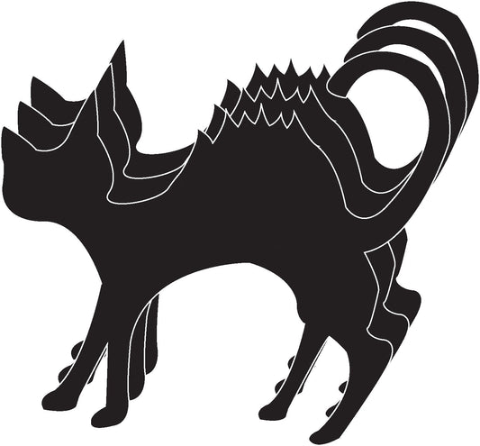 Die-Cut Magnetic - Large Single Color Cat-0