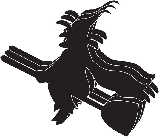 Die-Cut Magnetic - Large Single Color Witch-0