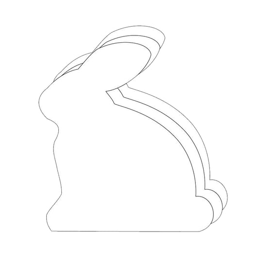 Die-Cut Magnetic - Large Single Color Bunny-0