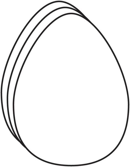 Die-Cut Magnetic - Large Single Color Egg-0