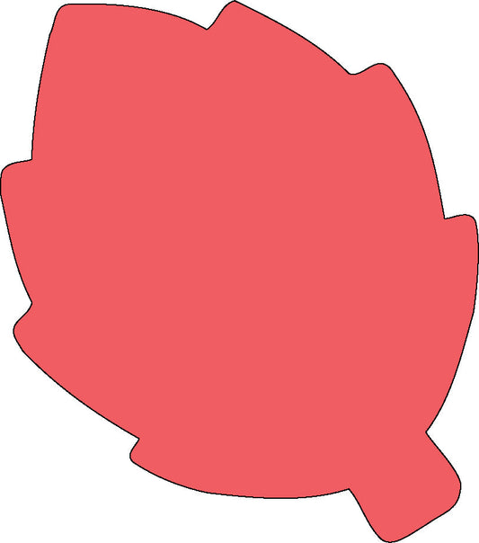 SHAPES ETC. Sticky Shape Notepad - Red Leaf-0