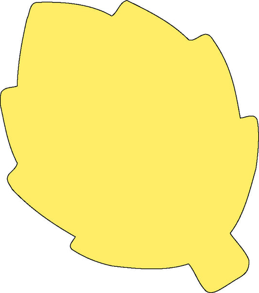 SHAPES ETC. Sticky Shape Notepad - Yellow Leaf-0
