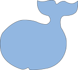 SHAPES ETC. Sticky Shape Notepad - Whale-0