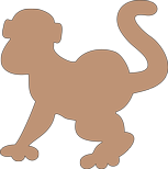 SHAPES ETC. Sticky Shape Notepad - Monkey-0
