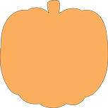 SHAPES ETC. Sticky Shape Notepad - Pumpkin-0