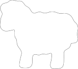 SHAPES ETC. Sticky Shape Notepad - Sheep/Lamb-0