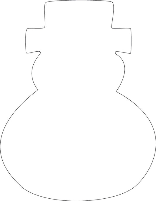 SHAPES ETC. Sticky Shape Notepad - Snowman-0