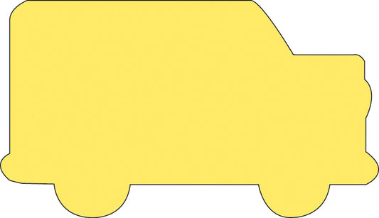 SHAPES ETC. Sticky Shape Notepad - School Bus-0
