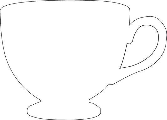 SHAPES ETC. Sticky Shape Notepad - Tea Cup-0