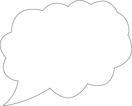 SHAPES ETC. Sticky Shape Notepad - Speech Bubble-0