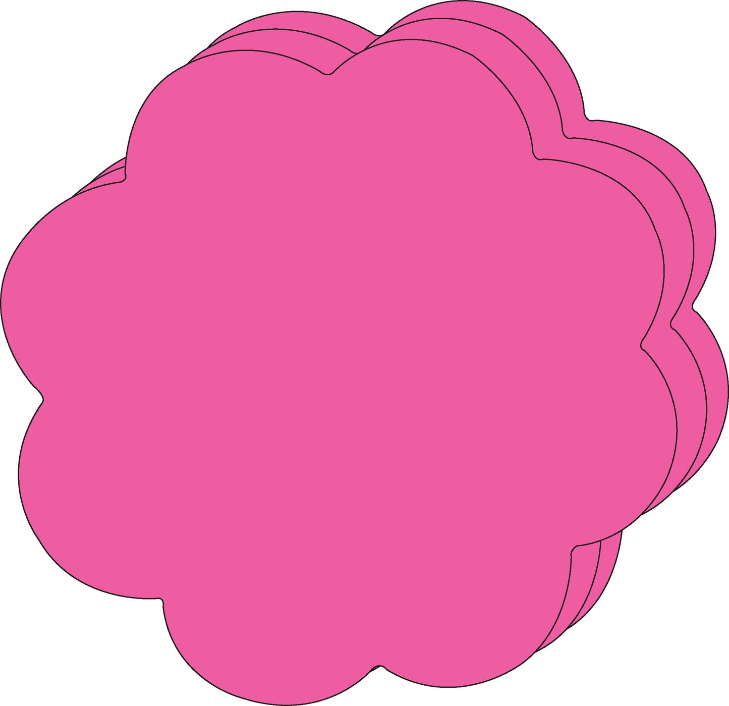 SHAPES ETC. Flower Single Color Super Cut-Outs- 8” x 10”-0