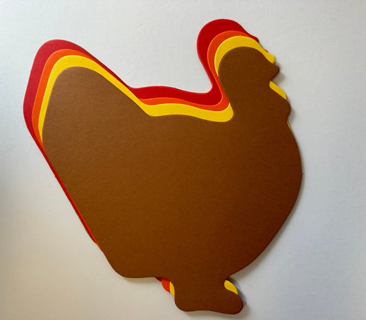 SHAPES ETC. Thanksgiving Turkey Assorted Color Super Cut-Outs - 8in x 10in-0