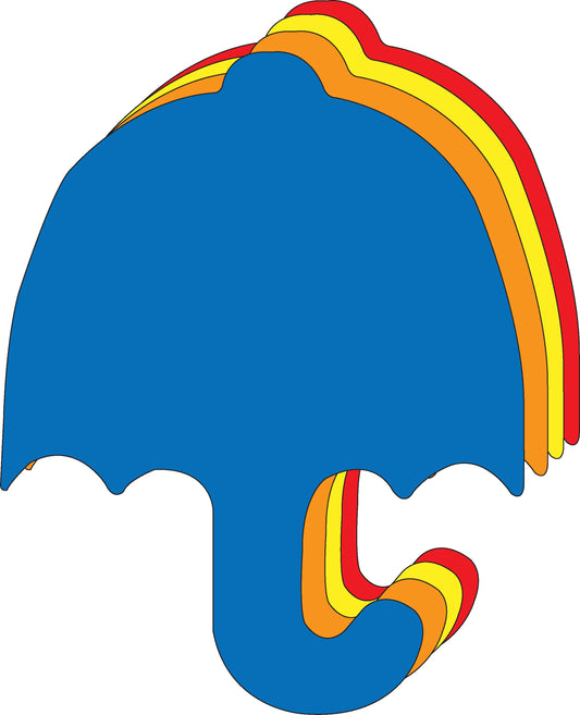 SHAPES ETC. Super Cut-Outs - Assorted Color Umbrella-0
