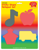 SHAPES ETC.v Sticky Notepad Set - Back To School-0