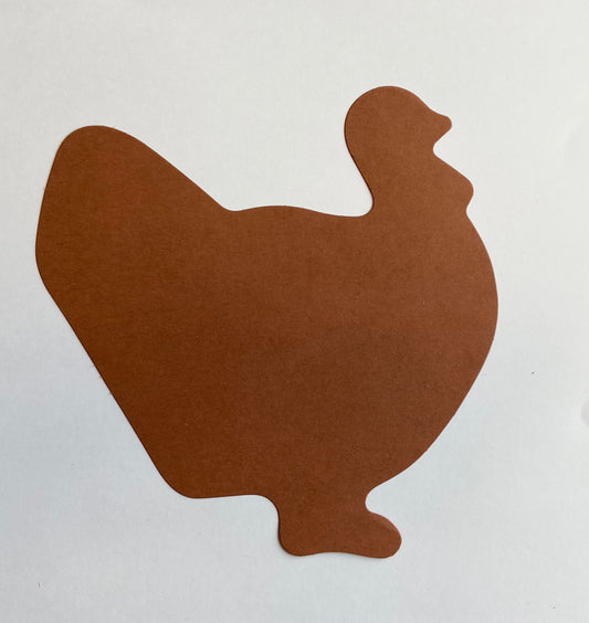 SHAPES ETC. Turkey Single Color Super Cut-Outs- 8” x 10”-0