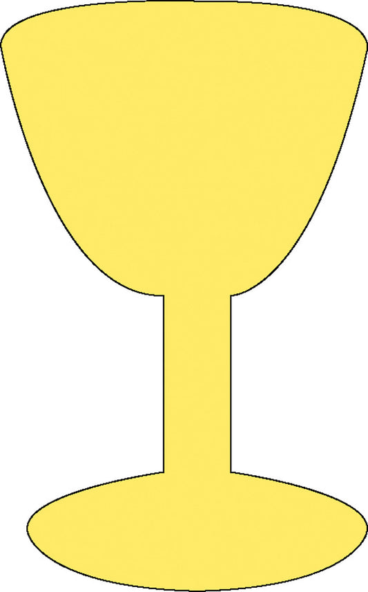 SHAPES ETC. Yellow Sticky Shape Notepad Wine Glass-0