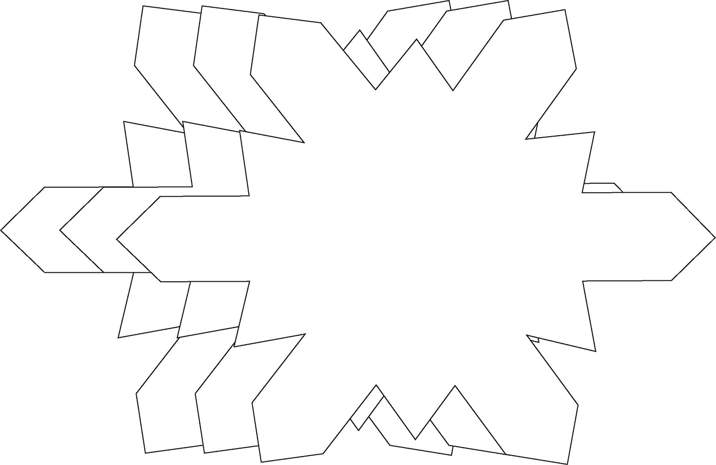 SHAPES ETC. Snowflake Single Color Super Cut-Outs- 8” x 10”-0