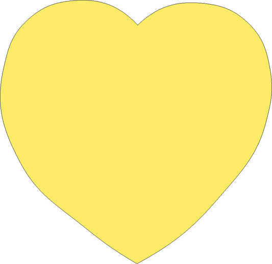 SHAPES ETC. Sticky Shape Notepad - Yellow Heart-0