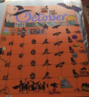 SHAPES ETC. Vertical Calendar - Orange-1
