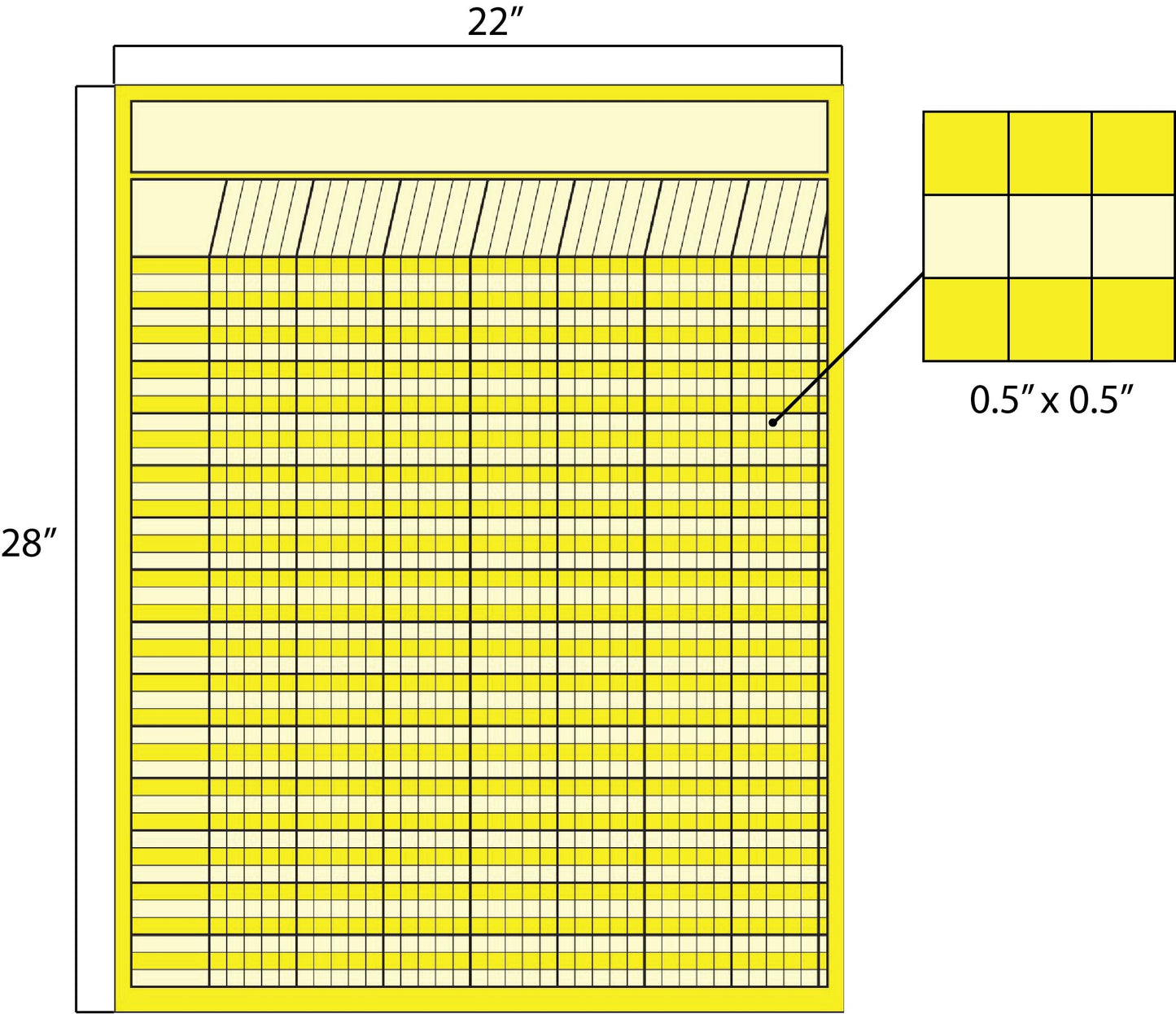 SHAPES ETC. Vertical Chart  - Yellow-1