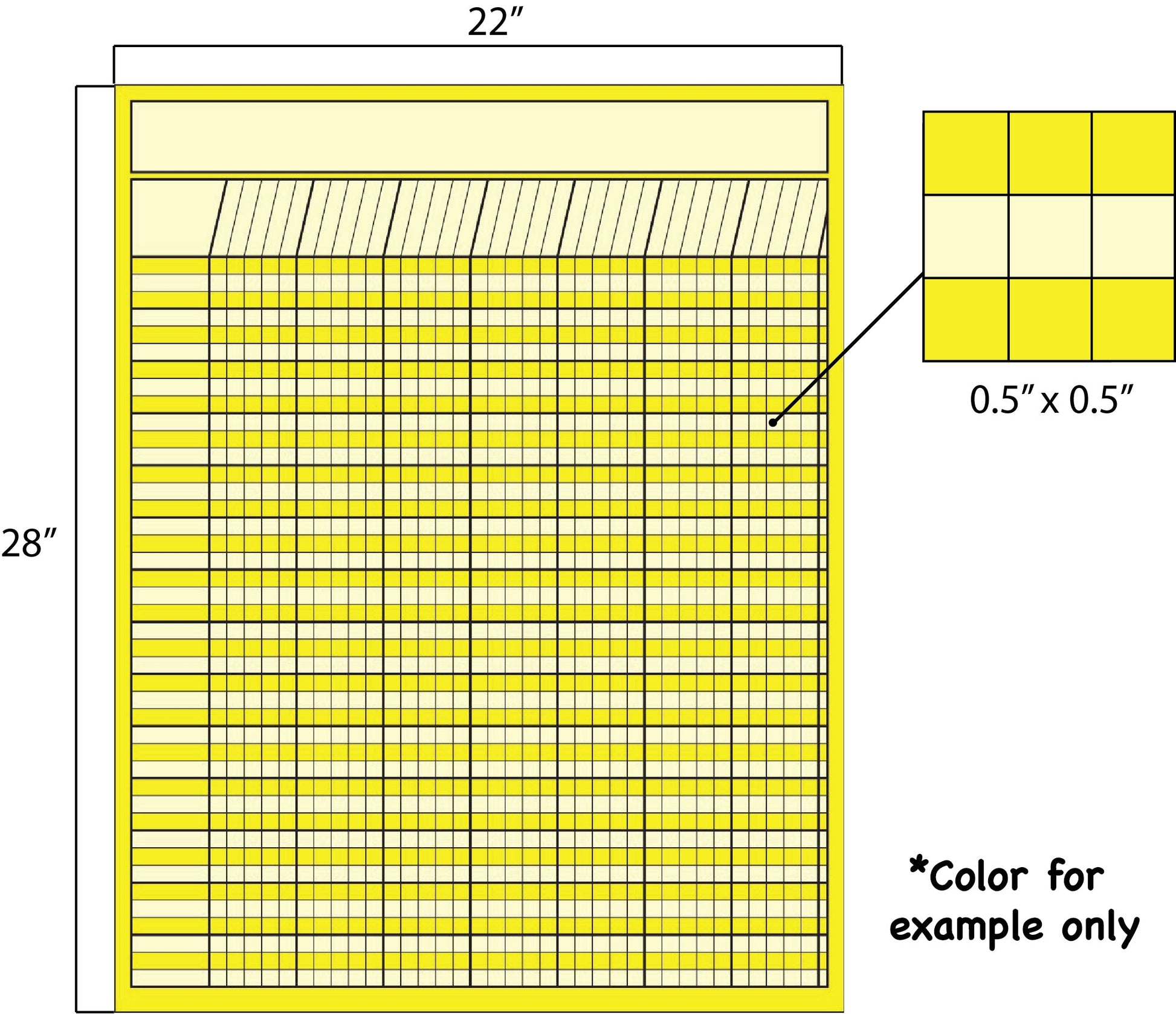 SHAPES ETC. Vertical Chart - Orange-1