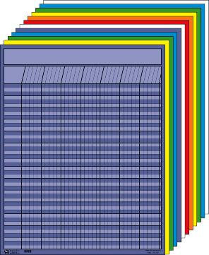 SHAPES ETC. Vertical Chart -  Set of 12-0